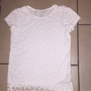 Cute white Tee with floral bottom